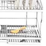 Kệ sóng chén treo tường 2 tầng có khay hứng nước UT2 Tovashu inox 304, giá để chén đũa cao cấp, kệ úp chén bát - BẢO HÀN — ảnh 3