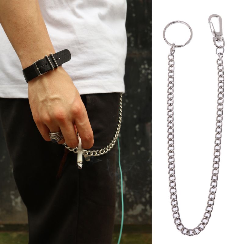 Dây Xích Quần PPY Bạc Hip Hop Rock Dây Xích Nhiều Lớp Hip Hop Punk Dây Xích Với Tôm Hùm Khóa Cho Quần Jean Và Trượt Tuyết