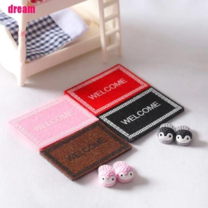 Thảm trải sàn in chữ / Dép đi trong nhà có tỷ lệ trang trí nhà búp bê