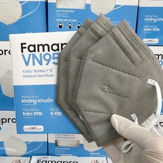 Combo 5 hộp 50 Khẩu trang N95 không van chính hãng,công nghệ nhật bản,kháng khuẩn