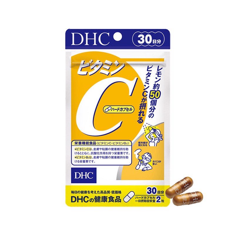 Ảnh Combo Viên uống DHC Ngừa mụn Mờ thâm 30 Ngày (Kẽm 30 Viên/gói & Vitamin C 60 Viên/gói) 1