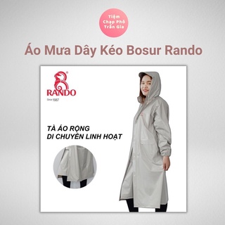 Áo Mưa Bít Dây Kéo BOSUR GIÁ SỈ, RANDO, Nhựa Cao Cấp Không Thấm Nước, Thời Trang Dành Cho 1 Người
