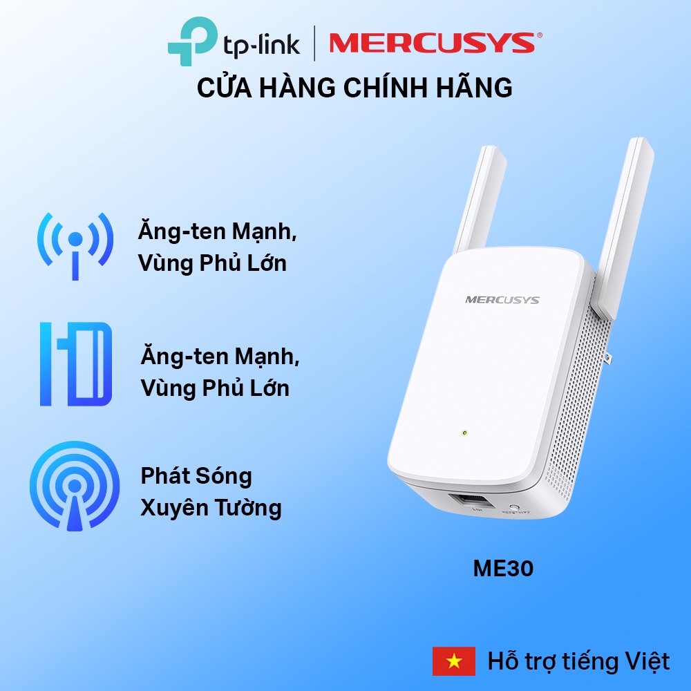 Ảnh Bộ Mở Rộng Sóng Wifi Mercusys ME30 Chuẩn AC 1200Mbps 1