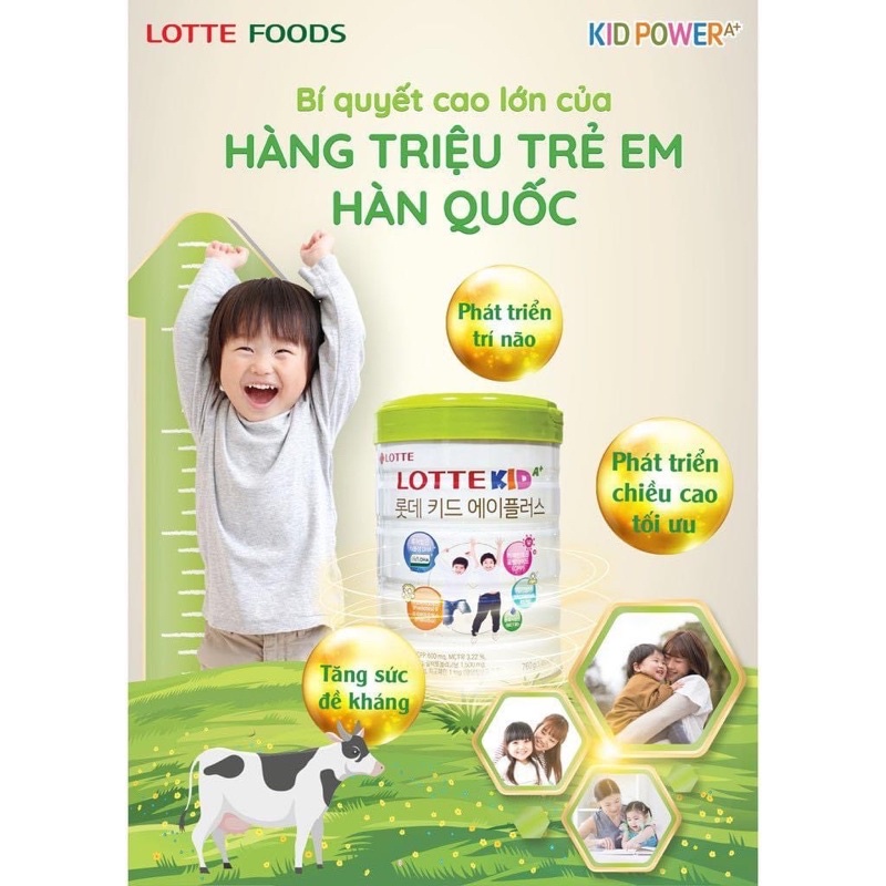 [date 2.2024] Sữa Lotte Kid Thay Thế Kid Power A+ 750g Nội Địa Hàn 