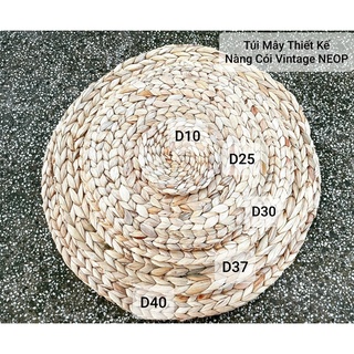 Thảm Lót Lục Bình Tròn Vintage Decor Từ 10cm Đến 40cm - Dùng Lót Bàn Ăn - Lót Ly - Lót Nồi - Trang Trí - Chụp Ảnh SP