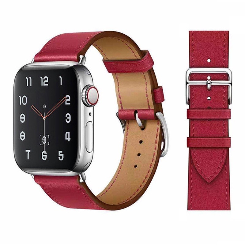 HERMES Dây Da Thay Thế Cho Đồng Hồ Thông Minh Apple Watch 49mm 45mm 41mm  44mm 40mm 42mm 38mm iWatch Series SE