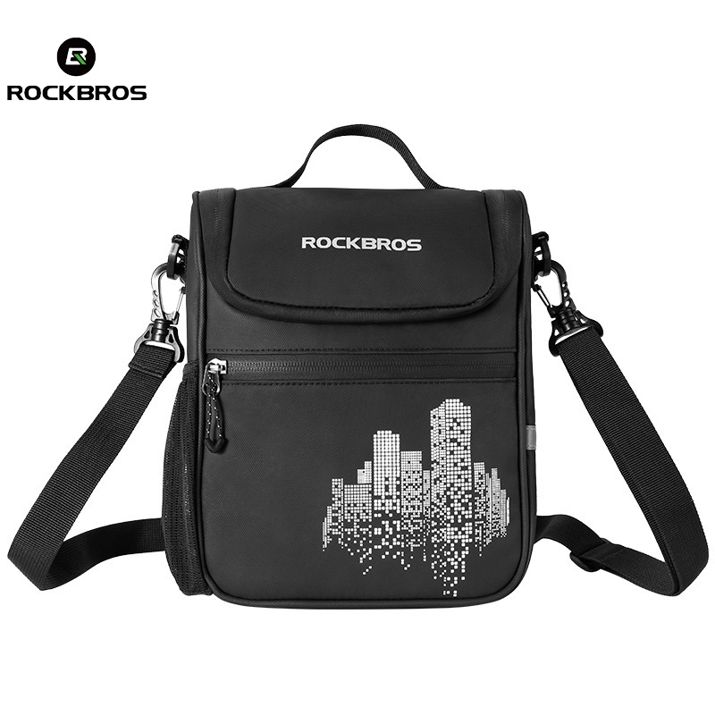 [Mã CLS2403F giảm 30k đơn 150k] Túi balo gắn phía trước xe đạp ROCKBROS có thể điều chỉnh bền với màng chống trầy