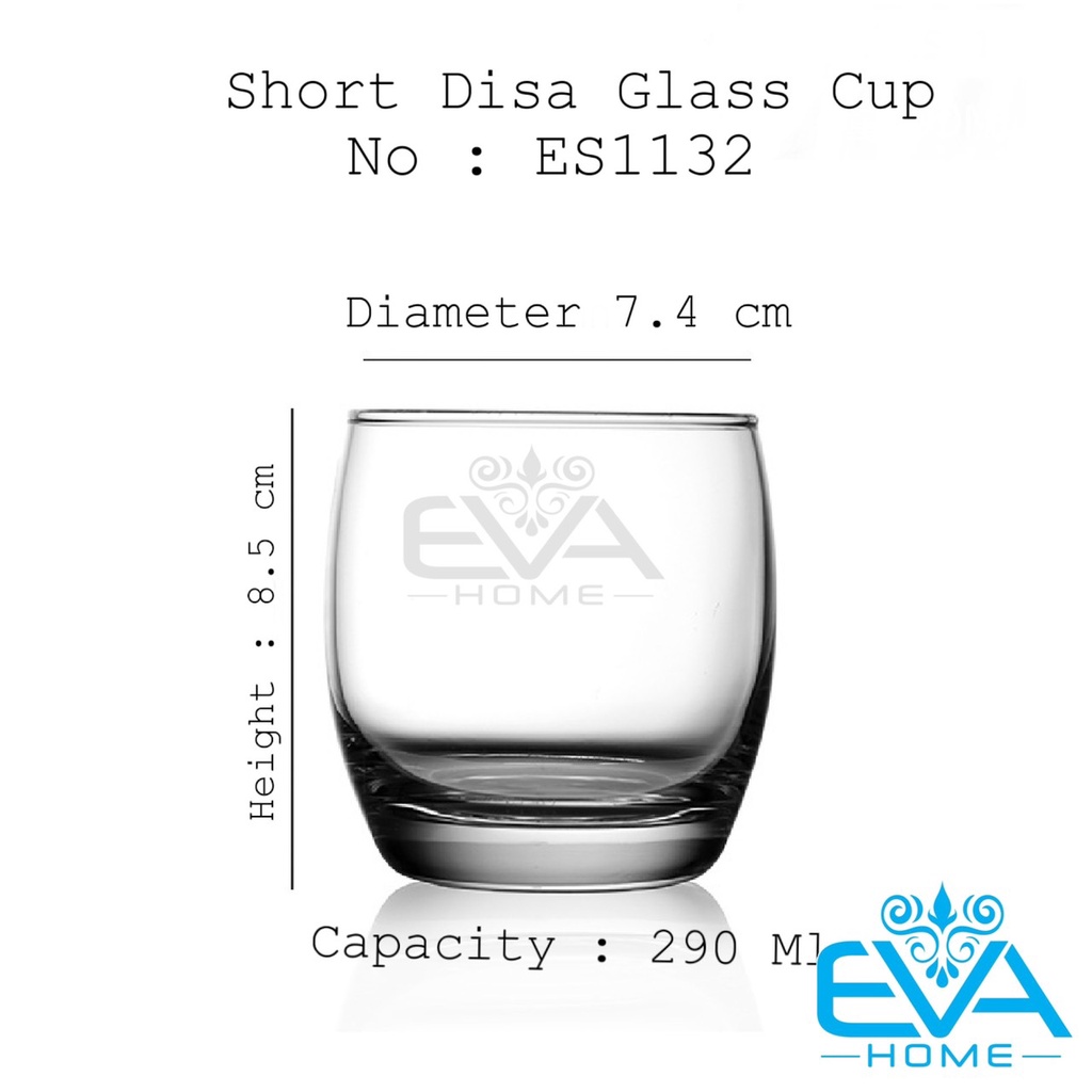y Thuỷ Tinh Bầu Tròn Lùn Chịu Nhiệt Deli 290ML Short Disa Glass Cup ...
