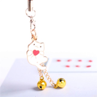 Hàng Mới Về Móc Khóa Điện Thoại Hình Mèo Trắng Đen Mini Dễ Thương