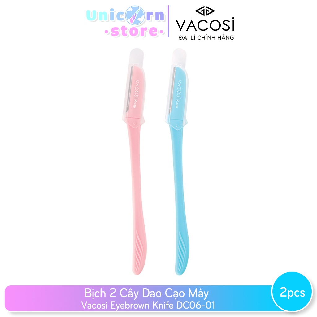 Bịch 2 Cây Dao Cạo Mày Vacosi Eyebrown Knife DC06-01