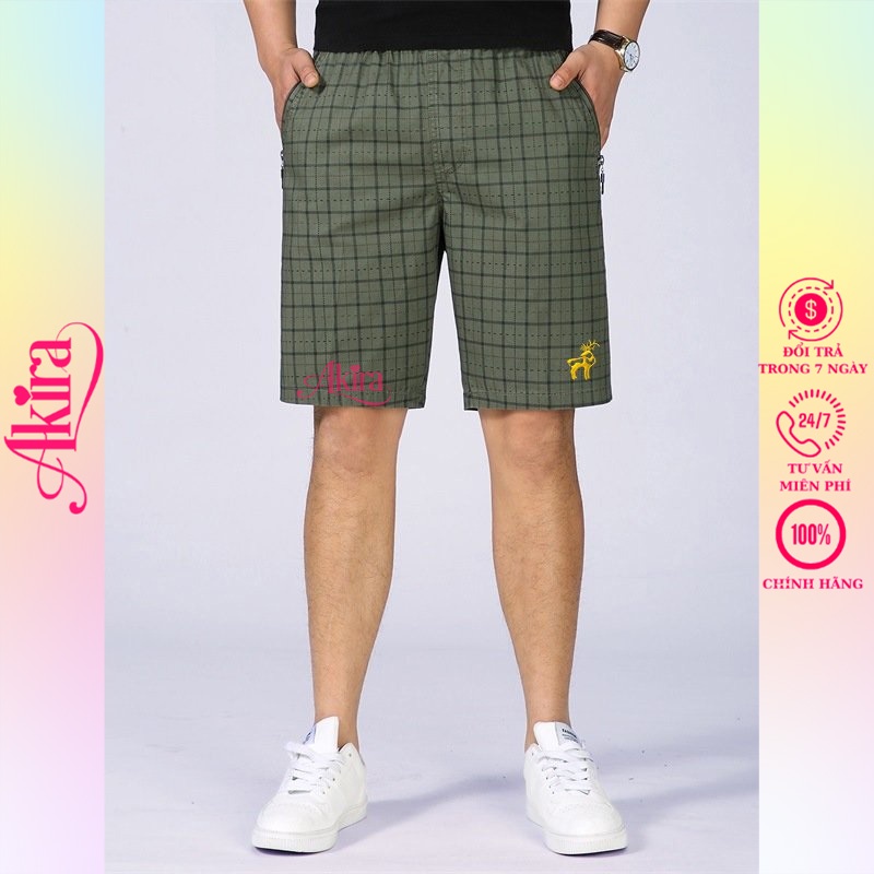 Combo 2 Quần đùi nam mặc nhà hình con nai thời trang, chất lượng, phù hợp với mọi độ tuổi, quần con nai Akira