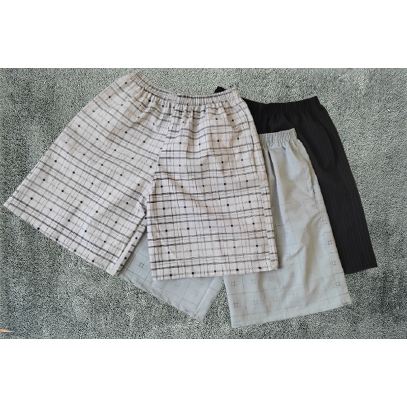 Quần đùi quần short nam kẻ sọc lưng thun mặc nhà, thể thao chất liệu cotton siêu mát [Chuột Vàng 28]