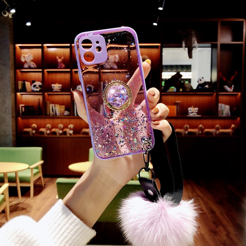 Ốp Điện Thoại Kim Tuyến Có Dây Đeo Cho Xiaomi Redmi Note 11 Pro Note 10 Pro 11S 10S Note 9 Pro Max Note 8 Pro