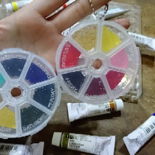 [mỗi màu có 0.5ml hoặc 1m] set màu nước Holbein 7 màu