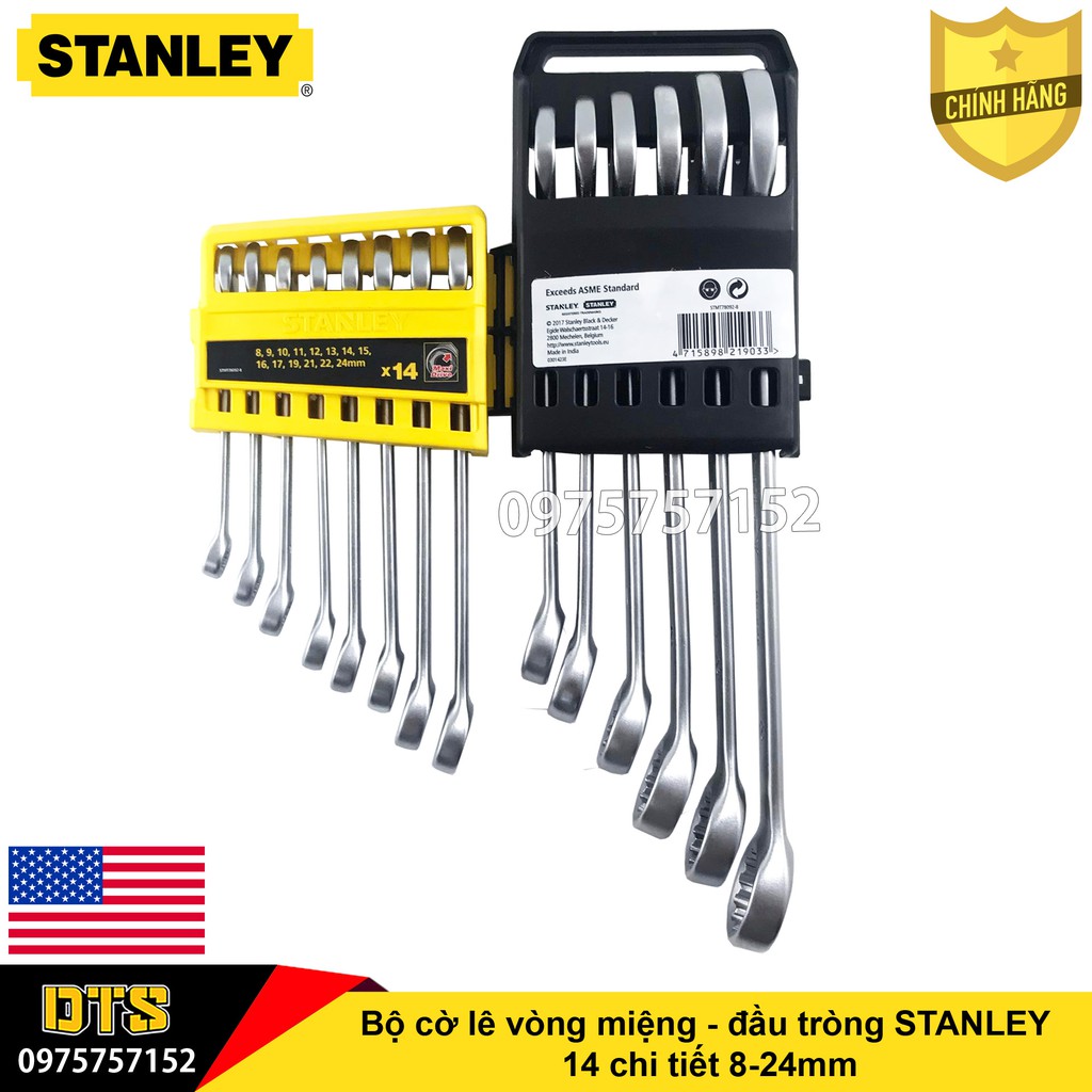 Bộ cờ lê cao cấp STANLEY vòng miệng - đầu tròng 14 chi tiết 8-24mm khay ...