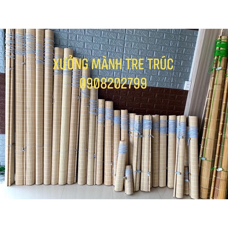 Rèm sáo tre che nắng cửa sổ có Ròng Rọc và dây kéo(KT khác Ib). Mành ...