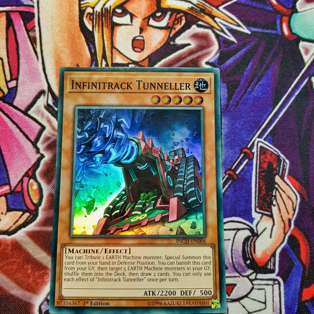 Infinitrack Archetype Monster Card Yu-Gi-Oh! Infinitrack Tunneller -  INCH-EN006 Super Rare 1st Edition Card (Infinity Chasers Booster Set)  Infinity Chasers Booster Pack Card