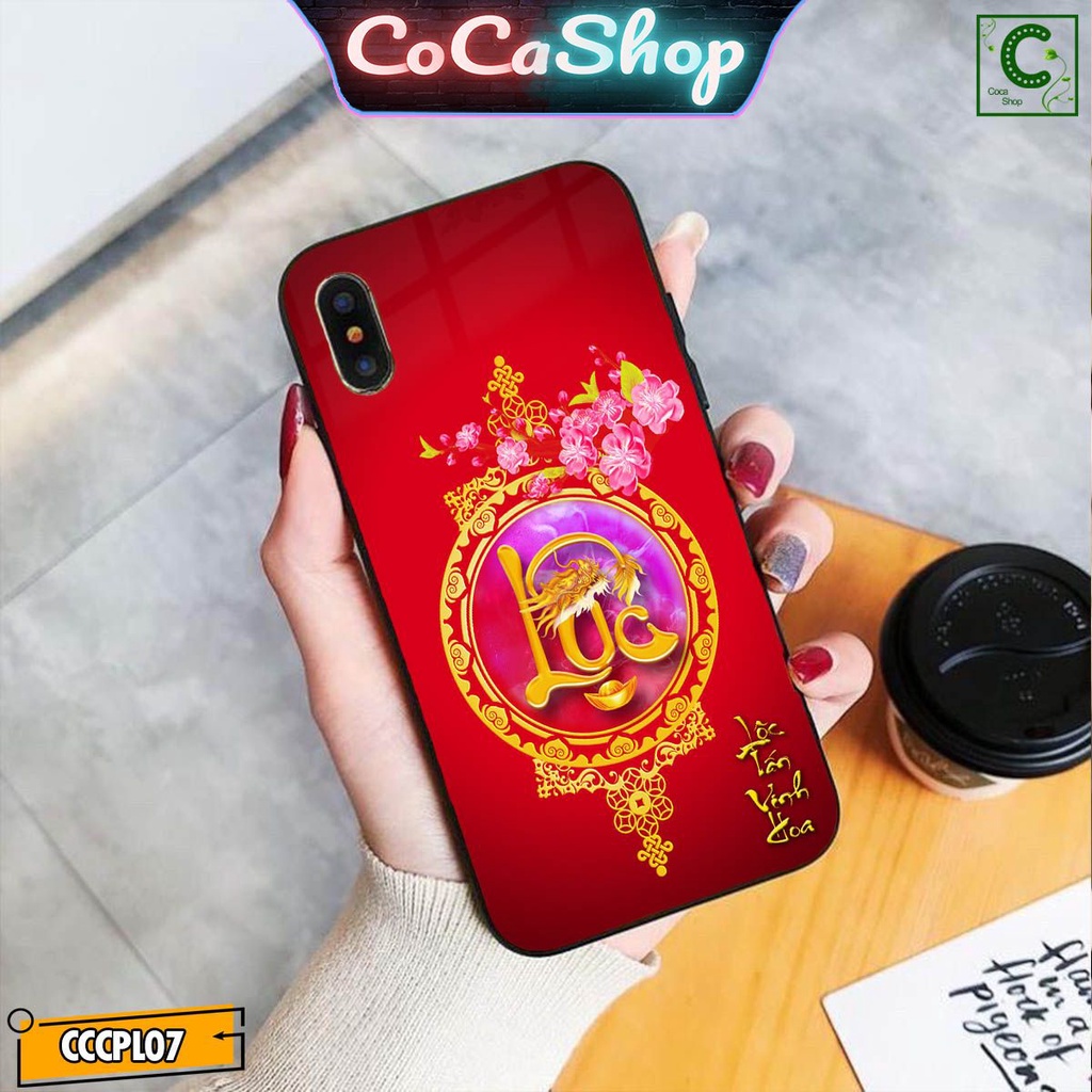 Ốp lưng iphone mặt kính in hình siêu bền - Lộc Tấn Vinh Hoa- 6/6plus/6s/6splus/7/7plus/8/8plus/x/.....