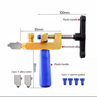 Máy cắt gạch kính đa năng , Dụng cụ cắt kính gạch 2 in 1 , tặng kèm 2 lưỡi cắt