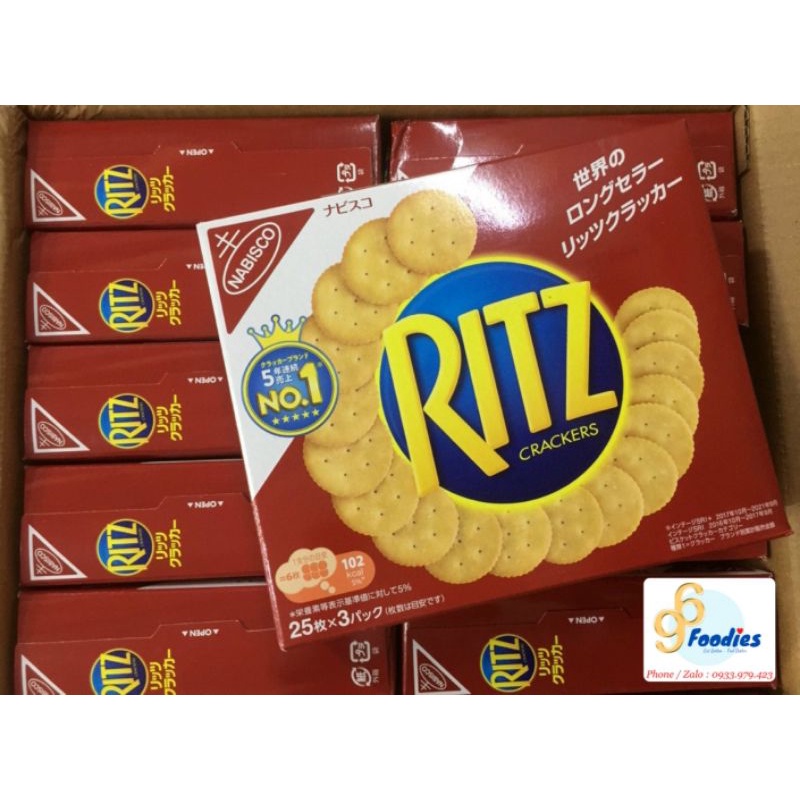 [Date mới] Bánh Quy Mặn Ritz Nhật Bản - Vị Bơ Mặn Hộp 247g (25 cái *3 ...