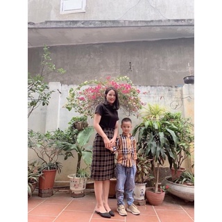 Áo sơ mi kẻ bbr dài tay cho bé trai ( 7-22kg)phương kid