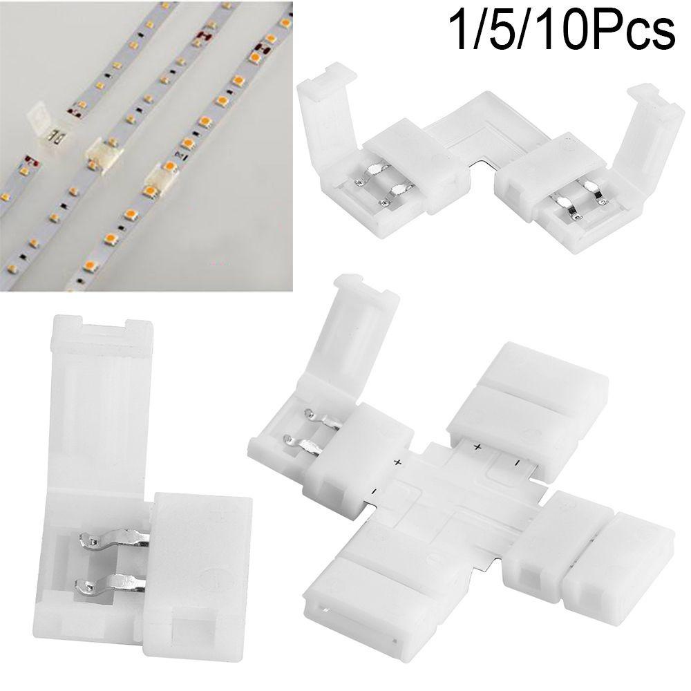 YOFFOR 1 / 5 / 10 Cái Đầu Nối Dải LED Kẹp Khớp Nối Góc Hàn Miễn Phí 8mm 10mm