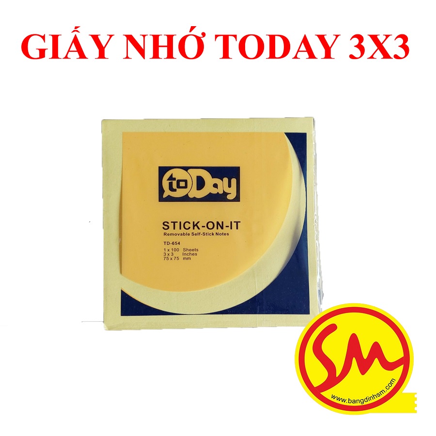 GIẤY NHỚ, GIẤY GHI CHÚ, GIẤY NOTES 3X3 TODAY 100 TỜ TẬP GIẤY MỊN VIẾT ...