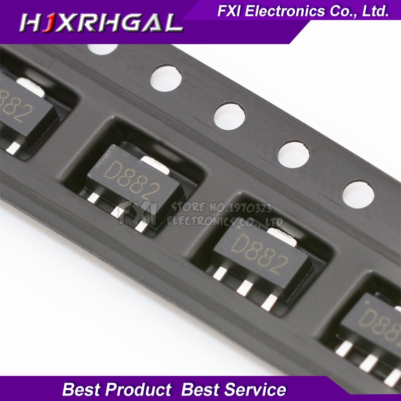 Bộ 100 100 Cái 2SD882 D882 SOT89 SOT SMD Mới Chính Hãng | Shopee Việt Nam