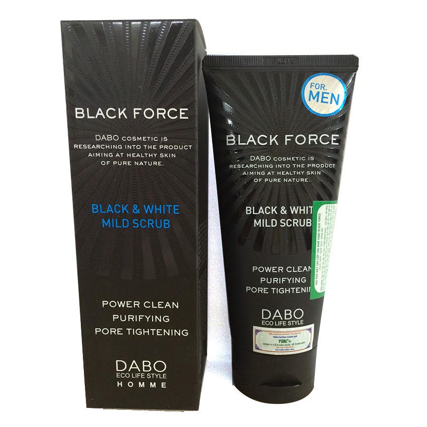 Ảnh Sữa rửa mặt dành cho nam DABO BLACK FORCE For Men Hàn Quốc (120ml / hộp- hàng chính hãng 1
