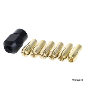 Set 7 đầu kẹp mũi khoan 1.0/ 1.6/ 2.0/ 2.4/ 3.0/ 3.2 + kẻ sọc m8*0.75