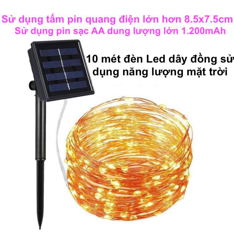 10M Dây đèn trang trí năng lượng mặt trời / đèn led dây đồng chớp ...