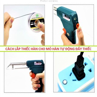 MỎ HÀN TỰ ĐỘNG ĐẨY THIẾC HÀN 60W, MỎ HÀN THIẾC , THIẾC HÀN