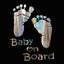 Hình dán cảnh báo Baby In Car phản quang nhiều màu trang trí xe hơi