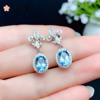 Sản phẩm mới: Bông tai aquamarine kim cương - Trang sức thời trang cho bé gái