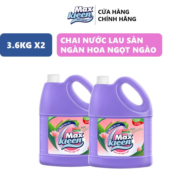 Ảnh Combo 2 Chai Nước Lau Sàn MaxKleen Ngàn hoa ngọt ngào 3.6kg/chai 2