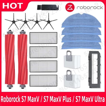 Roborock S7 MaxV S7 MaxV Ultra G10 S7 S70 Túi Lọc Chổi Quét Chính Chổi Bên Tấm Lọc HEPA Chuyên Dụng Cho Máy Hút Bụi bàn chải chính bàn chải bên lọc ch