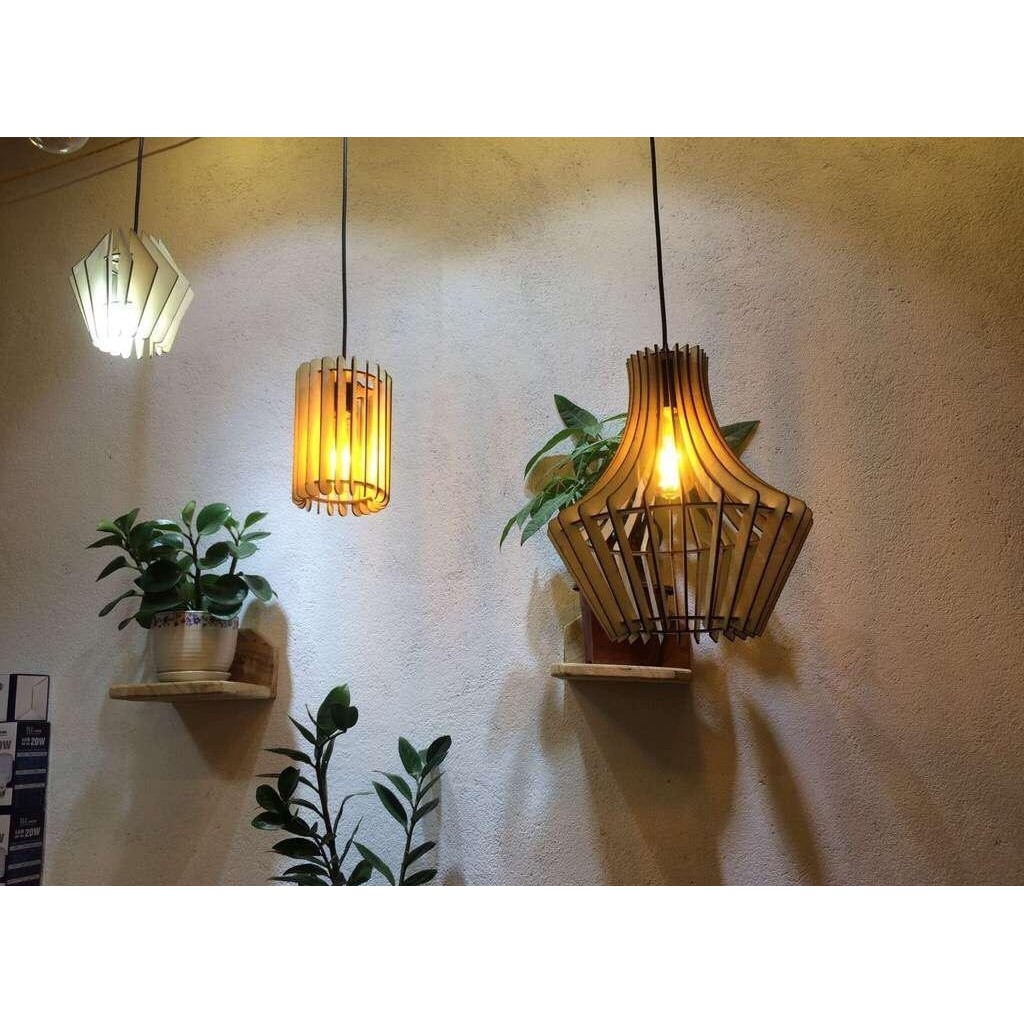 Đèn Gỗ DIY 043 và nhiều loại đèn trang trí
