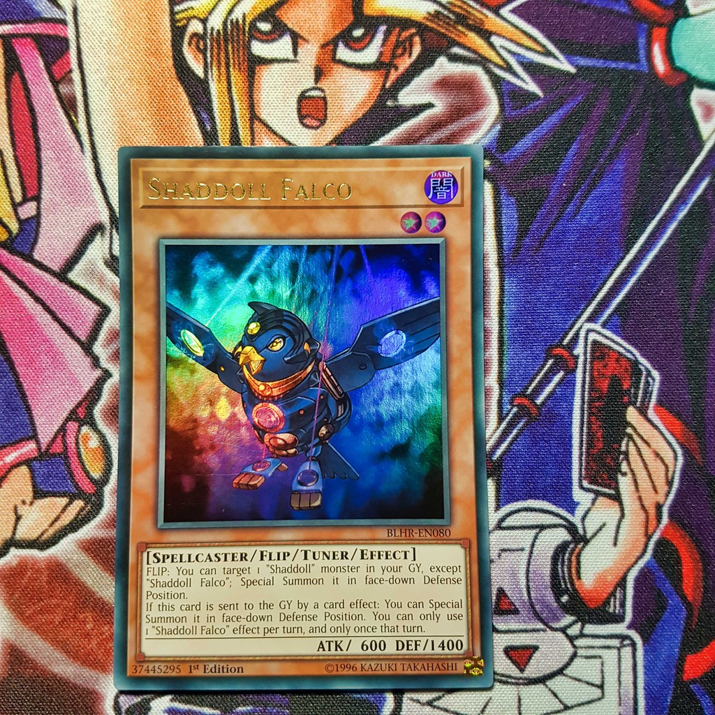 Yu-Gi-Oh! Shaddoll Falco Ultra Rare Card - BLHR-EN080, 1st Edition, Battles Of Legend