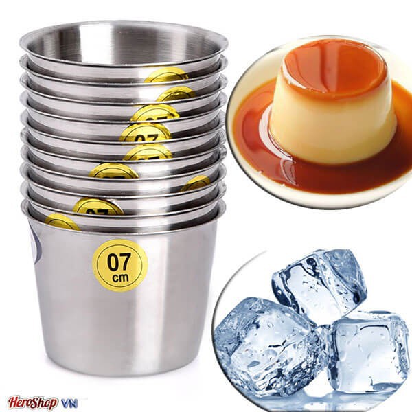 Bộ 6 ly inox làm đá làm bánh 7cm | Shopee Việt Nam