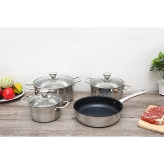 [LIFEMCMBP4 -12% đơn 250K] Bộ nồi inox Smartcook SM2101MN size 16, 20 , 24, chảo 24cm