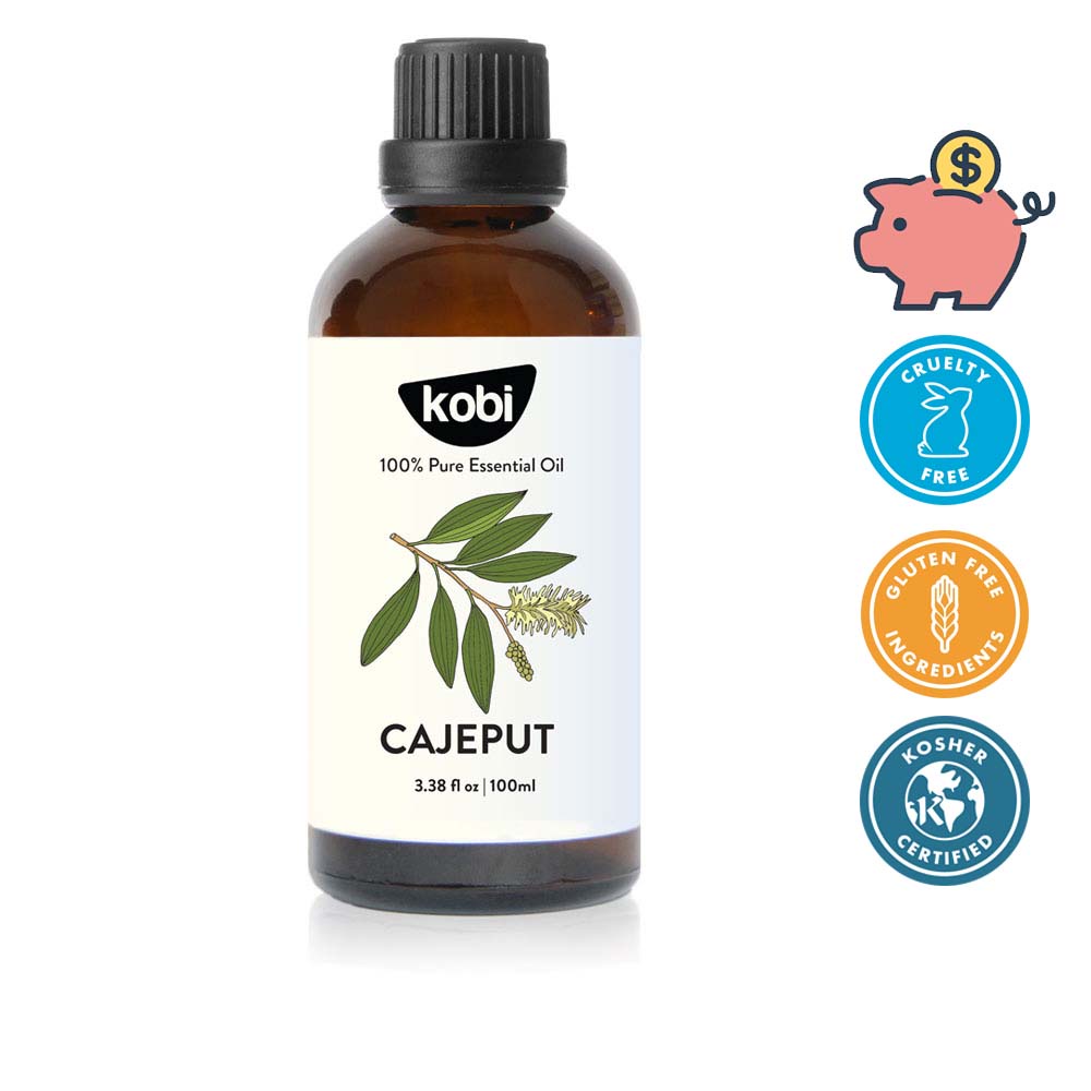 Tinh dầu Tràm Gió Kobi Cajeput essential oil giúp giữ ấm cơ thể bé, xua đuổi côn trùng hiệu quả - 100ml