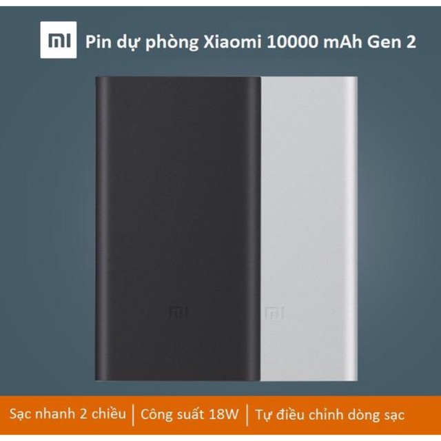 Pin dự phòng Xiaomi Mi Gen 2 10000 mAh | Shopee Việt Nam