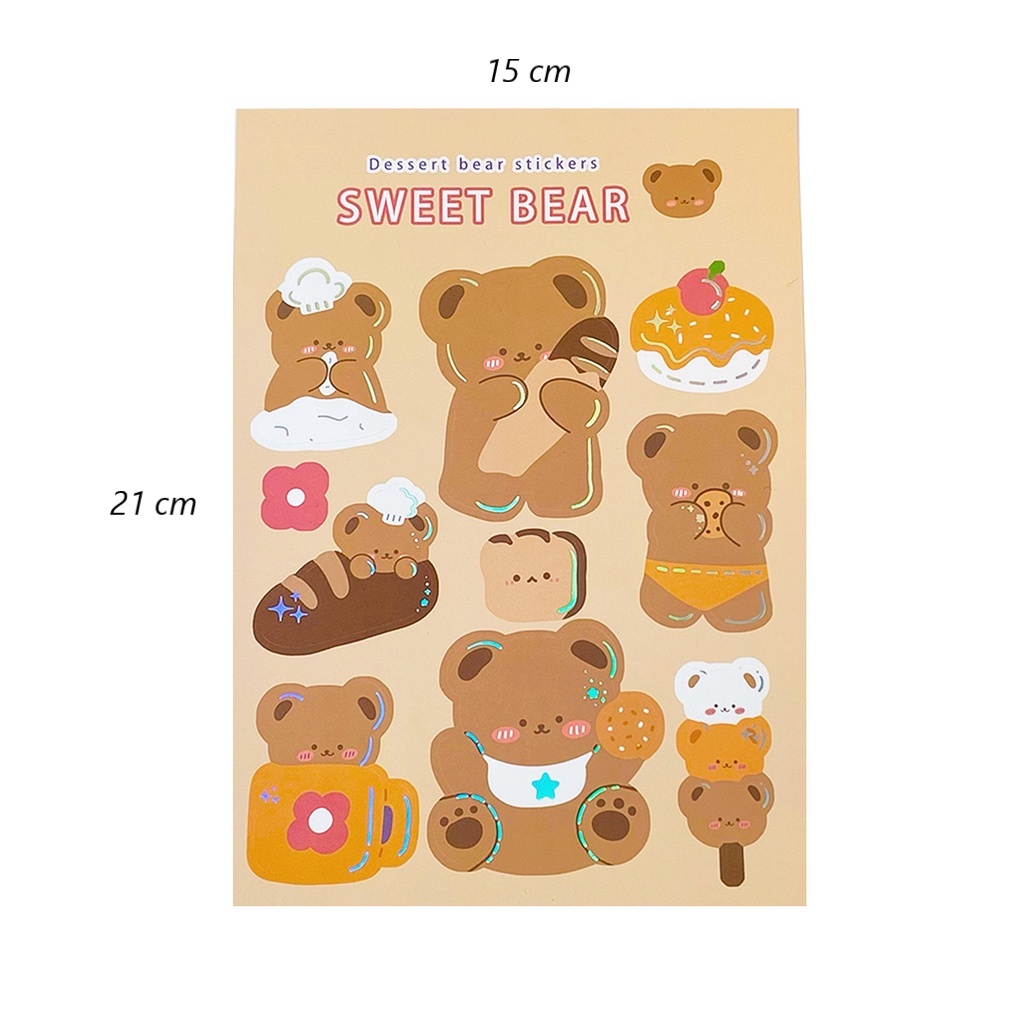 Sticker cute dán sổ dán mũ bảo hiểm điện thoại laptop thiết kế cá nhân tấm lớn K48.