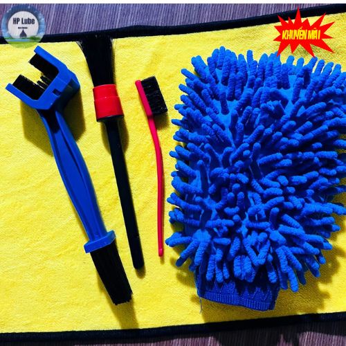 Combo : Cọ Bút Rửa Xe, Bàn Chải 3D , Cọ Rửa Xe Chi Tiết , Bao Tay Rửa ...