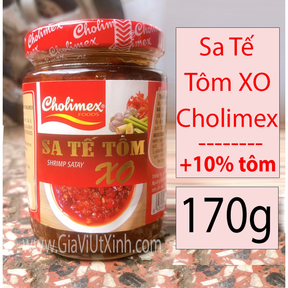 SA TẾ TÔM XO CHOLIMEX 170G - CHOLIMEX XO SHRIMP SATAY | Shopee