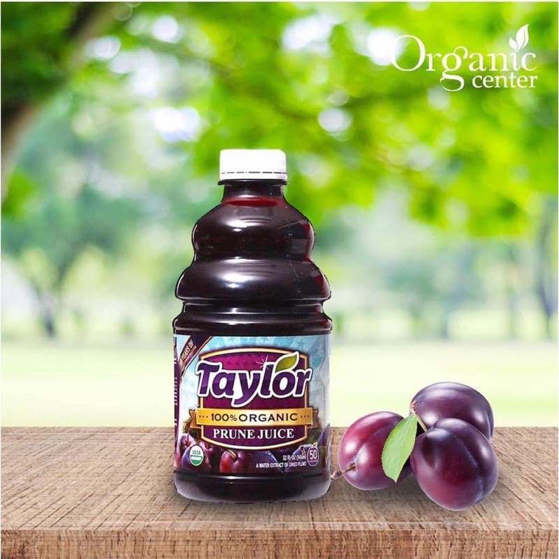 Nước ép mận hữu cơ -  Nước ép mận thiên nhiên Taylor cho bé ăn dặm và gia đình 946ml - hanzomart