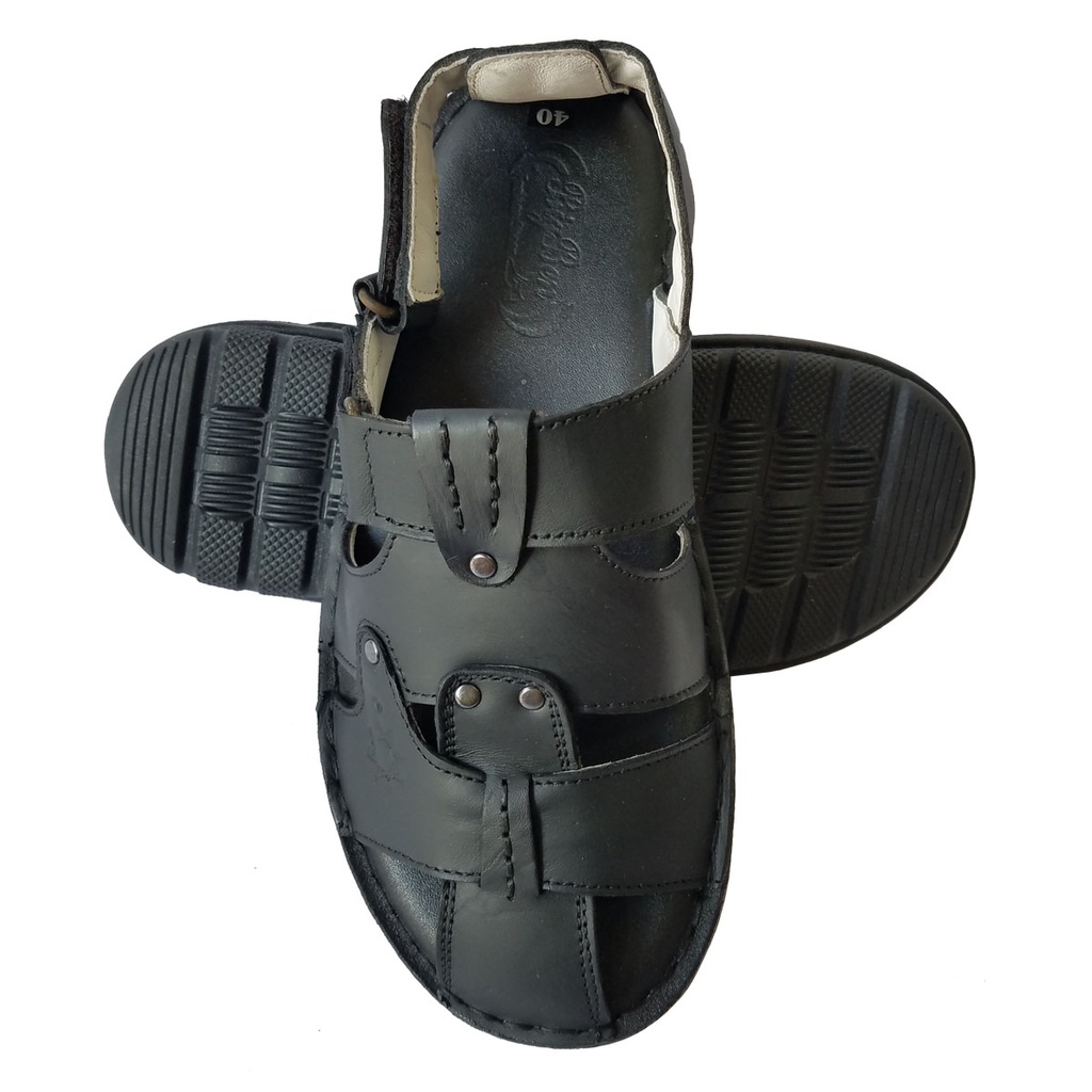 Giày Sandal Nam Bít Mũi Da Bò Thật BIGGBEN Cao Cấp HKD222