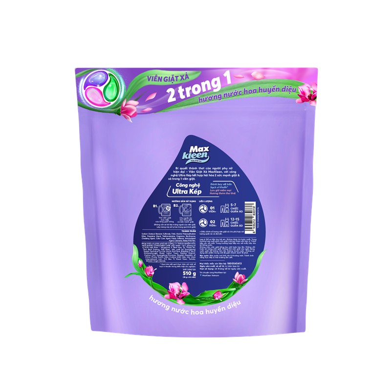 Ảnh Túi Viên Giặt Xả MaxKleen Hương Nước Hoa Huyền Diệu (34 Viên) 4