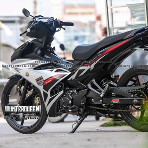 Tem rời UV cao cấp dán Exciter 150 đen bạc. Decal chống nước, không bay màu. Công nghệ in tiên tiến của Nhật