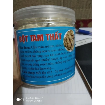 50g - 100g bột tam thất nguyên chất